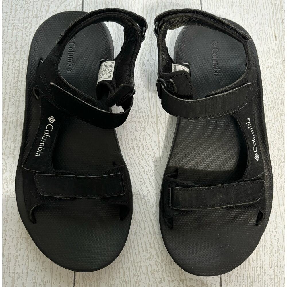 Columbia Black Suede Strap Sandals Size 6